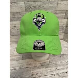 Seattle Sounders 47 Forty Seven Brand MLS Cap Baseball Hat Lime Green Adjustable